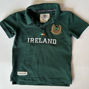 Irish Connexxion‎  rugby polo shirt. Size 5-6 child. Embroidered bottle green